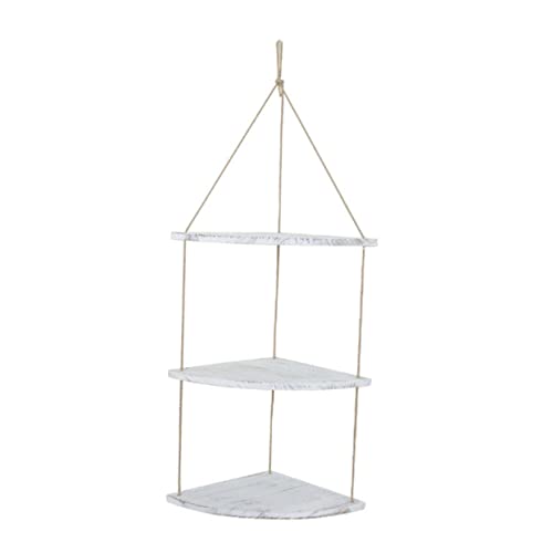 Gatuida Nordic Style Wand Eckregal mit Schichten Fan Förmiger Blumentopf Halter Hängend für Küche Wohnzimmer Schlafzimmer und Büro Weißes Design Seiloptik Gatuida Nordic Style Wand Eckregal mit Schichten Fan Förmiger Blumentopf Halter Hängend für Küche Wohnzimmer Schlafzimmer und Büro Weißes Design Seiloptik von Gatuida