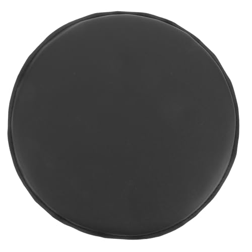 Gatuida PU Sitzfläche Rund Verschleißfest Glatte Oberfläche Gepolstert Ersatzteil für Barhocker und Küchenstuhl Einfache Langlebig Passend für Esszimmer Feierlichkeiten Haushalt Schwarz von Gatuida