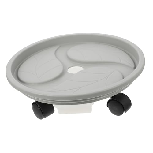 Gatuida Pflanzenroller mit Runder Pflanzentopf untersetzer aus Robustem Kunststoff Tragkraft Wasserauffangendes Pflanztopf Wagen tablett für Innen Außenbereiche Flexibel und Pflegeleicht von Gatuida