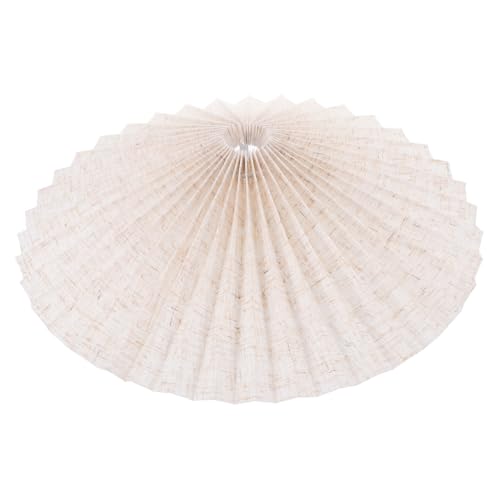 Gatuida Plissee Lampenschirm Leinen Optik Kleiner Tischlampenschirm Drehbar für Tisch Deckenlampen Weiches Licht Minimalistisches Design Wohnzimmer Schlafzimmer von Gatuida
