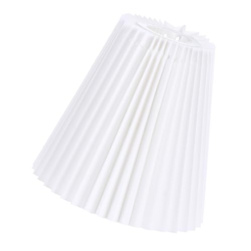 Gatuida Plissee Stoff Lampenschirm Weiß Dekorativer Lampenschirm aus Leichtem Farbechtem Material Eleganter Lampenbezug für Schreibtischlampen und Pendelleuchten Stilvolle Raumdekoration von Gatuida