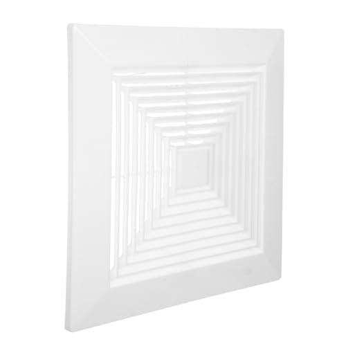 Gatuida Quadratischer Badlüfter-abdeckrahmen mit Federmechanismus Minimalistisches Design Robuste Konstruktion Weiße Deckenventilationsabdeckung Kompatibel für Bad Duschraumlüfter von Gatuida