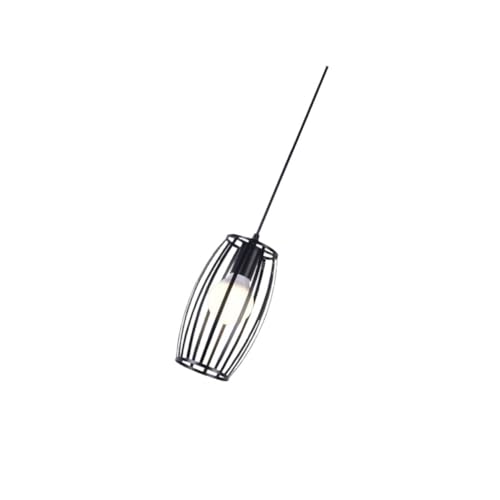 Gatuida Retro Eisen Kunst Lampenschirm Ovaler Lampenschirm Dekorative Hängelampe Schwarz Kronleuchter Lichtkäfig für Hotel Restaurant Zuhause Ohne von Gatuida