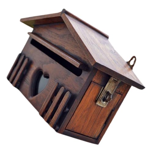 Gatuida Retro Holzbriefkasten für Wandmontage Wetterfeste Kreative Holz Villa Briefkasten mit Großem Fassungsvermögen Einfacher Installation Sicherer Posthalter für Briefe und Vorschläge Gatuida Retro Holzbriefkasten für Wandmontage Wetterfeste Kreative Holz Villa Briefkasten mit Großem Fassungsvermögen Einfacher Installation Sicherer Posthalter für Briefe und Vorschläge von Gatuida