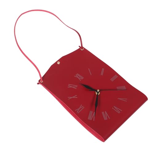 Gatuida Retro PU Wanduhr Zeitloses Design Leichte Montage Dekorative Hängenuhr für Arbeitszimmer Modernes und Klassisches Wohnzimmer Platzsparend Dunkelrotes Finish Gatuida Retro PU Wanduhr Zeitloses Design Leichte Montage Dekorative Hängenuhr für Arbeitszimmer Modernes und Klassisches Wohnzimmer Platzsparend Dunkelrotes Finish von Gatuida