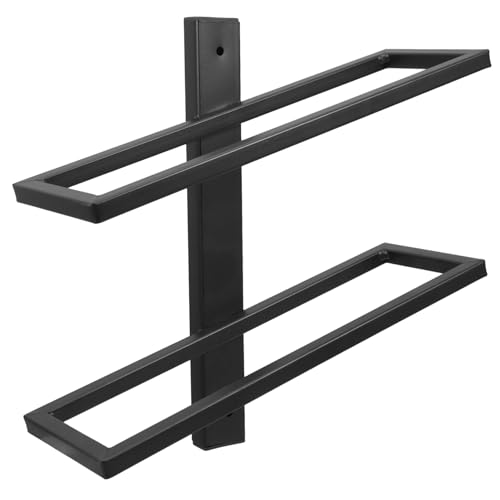 Gatuida Robuste Eisenhalterung im Industrie Stil Dekorativer Weinflaschenhalter mit Dualer und Fächern Platzsparendes Design für Bar und Zuhause von Gatuida