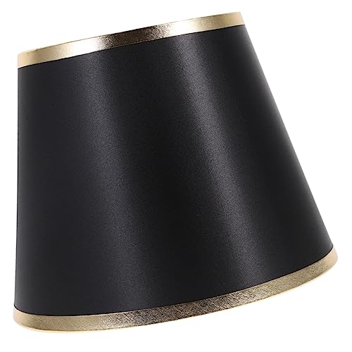 Gatuida Runde Stoff Lampenschirm Schwarz Gold Tischlampe Wandleuchte Vielseitig für Schlafzimmer Wohnzimmer Büro Stilvolle Lichtgestaltung von Gatuida