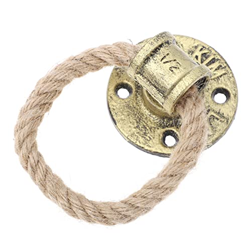 Gatuida Rustikaler Hanfseil Ziehgriff Vintage Ringgriff für Schranktüren Kommode und Robust und Installieren für Landhausstil von Gatuida