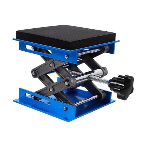 Gatuida Scheren Hubtisch aus Eloxiertem Aluminium mit Rutschfester Oberfläche und Dämpfungspolster Schwerlastfähiger Labor Werkstattständer für Präzise Positionierarbeiten von Gatuida