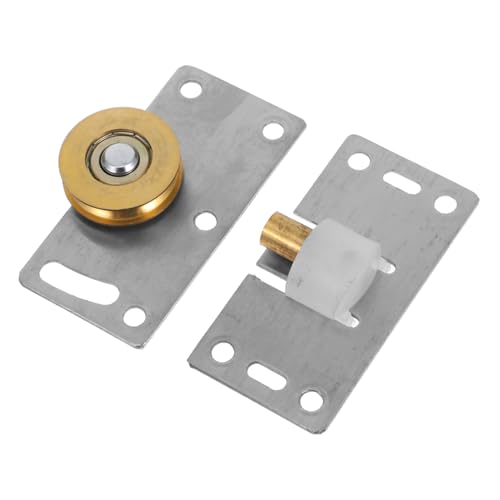 Gatuida Schiebetürbeschlag Edelstahl Schrank Laufrolle für Kleiderschrank Schiebetüren Sanft Laufend Einfach Montierbar Kompatibel für Möbel und Schranktüren von Gatuida