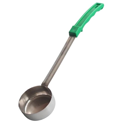 Gatuida Schöpfkelle mit Langem Griff Flacher Boden Verbrühender Küchenlöffel für Sauce Pizza und Dessertsoßen Praktische Aufhängung Langlebig und Vielseitig Einsetzbar von Gatuida