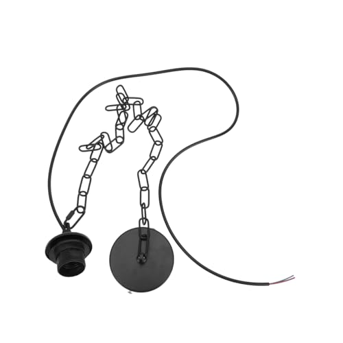 Gatuida Schraubfassung Tragkette Hängelampe DIY Lampenzubehör Schwarz Retro Stil Pendelleuchte für Wohnzimmer Bar Hotel Restaurant Gatuida Schraubfassung Tragkette Hängelampe DIY Lampenzubehör Schwarz Retro Stil Pendelleuchte für Wohnzimmer Bar Hotel Restaurant von Gatuida