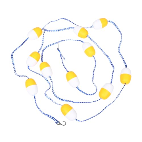 Gatuida Schwimmbahn Trennseil Verhedderung Gelb Weiße Schwimmkörper Robust und Einfach zu Montieren Geeignet für Professionelle und Freizeitschwimmer von Gatuida