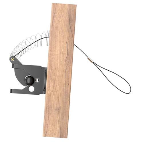 Gatuida Selbstverriegelnder Türriegel für Holztore Robustes Metall Federbelastetes Gartentor Verriegelungssystem Vielseitig für Innen und Außenschwenktüren Einfache Montage und Sichere von Gatuida