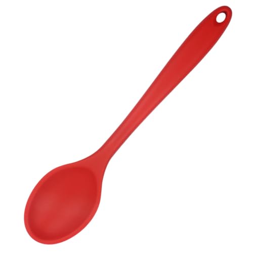 Gatuida Silikon Küchenlöffel Klein Hitzebeständig Bpa Frei Ergonomisch Geformt Farbiger Silikon Rührlöffel Spülmaschinenfest zum Backen Kochen Servieren von Gatuida