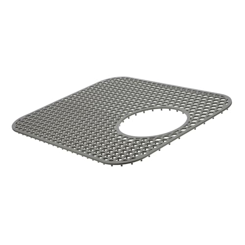Gatuida Silikon Spülbecken Matte mit Abflussloch Hitzeisolierend Langlebig und Rutschfest Schutzmatte für Küchenspüle und Bar Theke Tiefgrau Drainage Wasserablauf von Gatuida