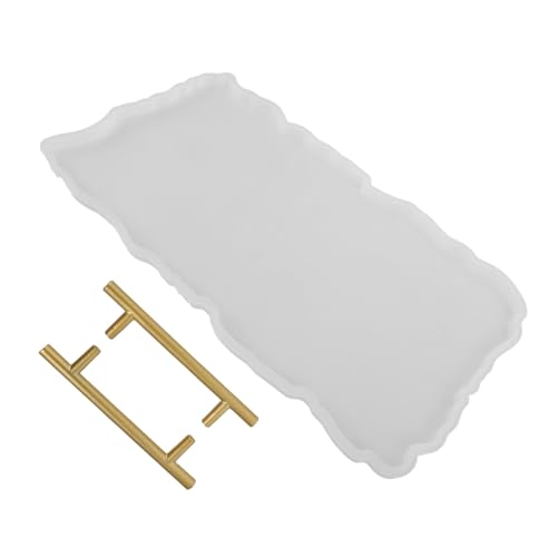 Gatuida Silikon Tablettform mit Metallgriffen Unregelmäßige Resin Gießform Robustes Diy Silikon Gießform für Schmuckschalen und Serviertablett Leicht Entformbar Langlebig Vielseitig Gatuida Silikon Tablettform mit Metallgriffen Unregelmäßige Resin Gießform Robustes Diy Silikon Gießform für Schmuckschalen und Serviertablett Leicht Entformbar Langlebig Vielseitig von Gatuida