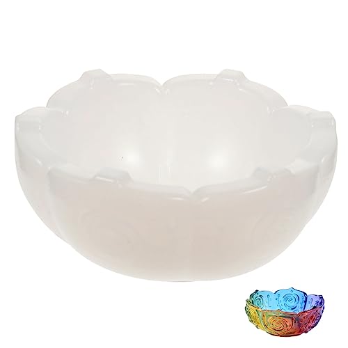 Gatuida Silikonform Resin Tray Mold für DIY Schmuckschale und Teelichthalter Langlebig Wiederverwendbar Transparent Inklusive Lotus und Rosenmuster für Kinderhandwerk und Personalisierte von Gatuida