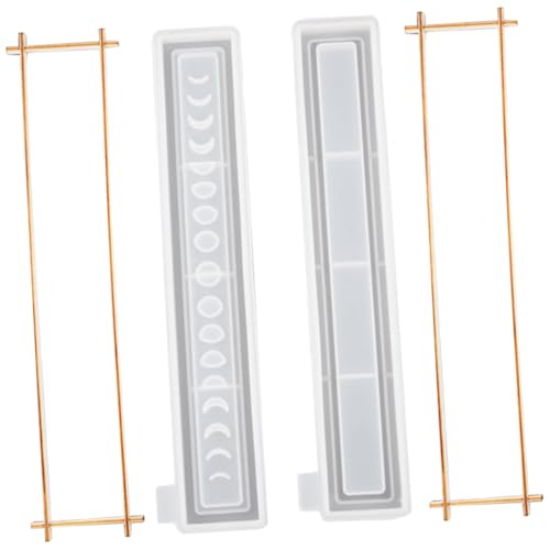 Gatuida Silikonform Teilig Mondphasen Epoxidharz Gießform Flexibel Langlebig für DIY Aufbewahrungsbox Räucherstäbchenbehälter Schmuckdose Bastelset von Gatuida