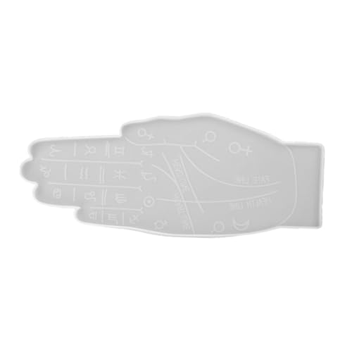 Gatuida Silikonform Untersetzer Palmistry Design Flexibel Transparent DIY Gießform für Resin Kristallharz Tischdeko Home Office Bar Zubehör Coaster Mold Tablett von Gatuida