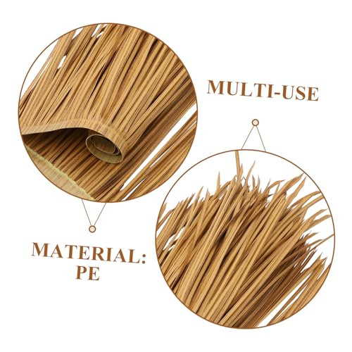 Gatuida Simuliertes Stroh Dachmatte Dekoratives Künstliches Reetdach Feuerhemmend Wetterfest Rustikaler Stil für Garten Terrasse Pavillon Balkon DIY Gartendeko von Gatuida