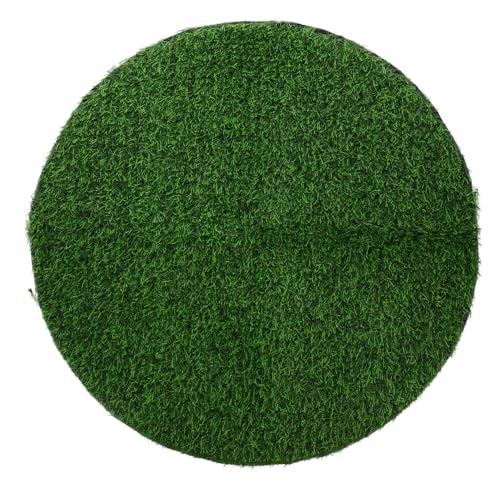 Gatuida Simuliertes Strohstofftuch Terrassentischmatte Gefälschtes Dekorgras Elegant Runder Kunstrasen Suchen Bankett-grasmatte Teppich Rund Auto- Gefälschte Grasmatte Party Form Grün PVC von Gatuida