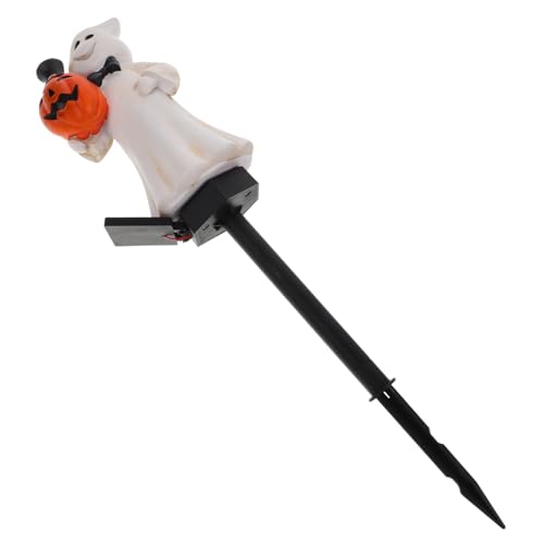 Gatuida Solar Halloween Kürbis Gartenlampe mit Geist Design Dekorative Solarlampe für Außenbereich Einfache Installation Deko für Halloween und Gartenbeleuchtung von Gatuida