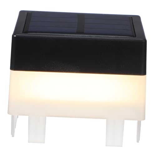 Gatuida Solar Zaunpfosten Leuchte Kunststoff Solarlicht für Xin Garten Terrasse Balkon Beleuchtung Außenbereich Dekor von Gatuida