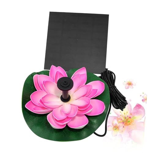 Gatuida Solarbetriebene Lotus Form Teichpumpe mit Schwimmendem Design Automatischer Start Sprühhöhe Abnehmbare Wasserpumpe Geeignet für Garten Vogelbad Fischteich und Pool von Gatuida