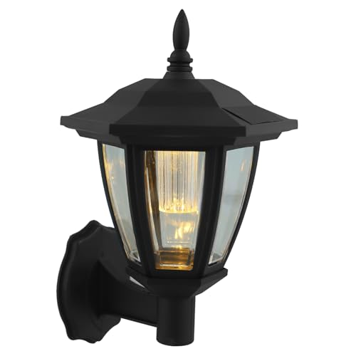 Gatuida Solarbetriebene Wandleuchte mit Sensor für Außenbereiche Elegante LED Außenlampe für Garten Terrasse und Langlebig und Einfach zu Montieren von Gatuida