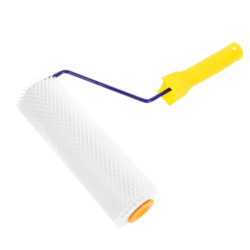 Gatuida Spiked Roller für Ausgleichsmasse Stachelhöhe Langlebig Verschleißfest mit Ergonomischem Griff zur Blasenentfernung Selbstnivellierender Estrich Bodenbeschichtung Zufällige Farbe von Gatuida