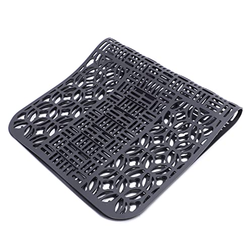 Gatuida Spülbeckenmatte Verstellbar Aus Silikon Schnelltrocknend Abtropfmatte Für Küchenspülen Spülbeckenschutz Für Geschirr Und Glaswaren Wasserfest 66x35cm Schwarz von Gatuida