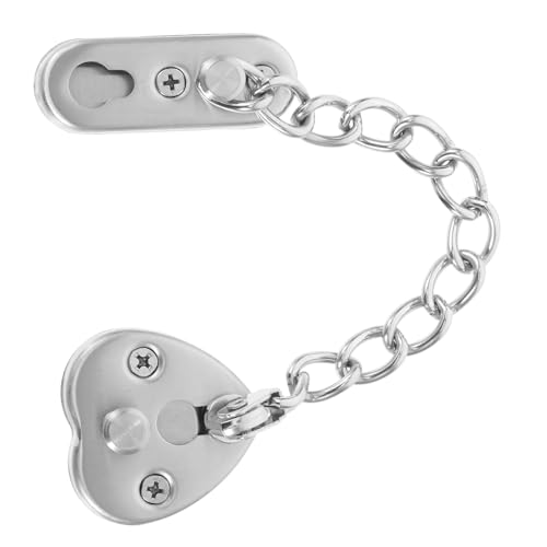 Gatuida Stabile Edelstahl Türkette mit Herzform Verstellbarer Ring Drölfreie Montage Moderner Einbruchschutz für Hotel Zuhause und Büro Einfache Installation Stilvolle Sicherheits-türkette Gatuida Stabile Edelstahl Türkette mit Herzform Verstellbarer Ring Drölfreie Montage Moderner Einbruchschutz für Hotel Zuhause und Büro Einfache Installation Stilvolle Sicherheits-türkette von Gatuida