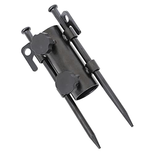 Gatuida Stabiler Outdoor Zeltstangenhalter Verstellbarer Doppelmutterschutz Robuster Camping Sonnenschutz Halter Wetterfester Zeltsockel Langlebiger Multifunktionsständer für Windschutz von Gatuida