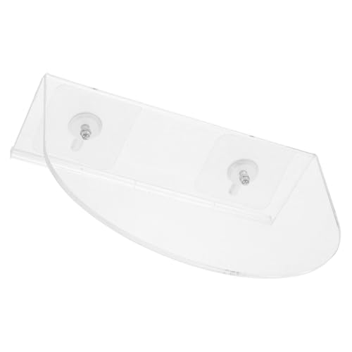 Gatuida Stark Haftendes Transparentes Saugnapf fensterregal für Pflanzen Vielseitiges Schwebendes Ablageboard für Blumen Küchen Bad Wohnzimmer und Büro Modernes Design Platzsparend und von Gatuida