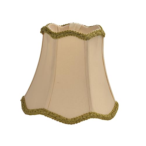 Gatuida Stoff Lampenschirm für Deckenleuchte Wellenförmiger Kronleuchter Bezug Elegante und Langlebige Abdeckung für Wohnräume Vintage Design Beige für Hängelampen und Wandlampen von Gatuida