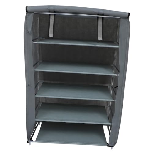 Gatuida Stufiger Schuhschrank mit Staubschutz Platzsparender Schuhregal Organizer aus Robustem Material für Flur Schlafzimmer Eingangsbereich und Enge Räume von Gatuida