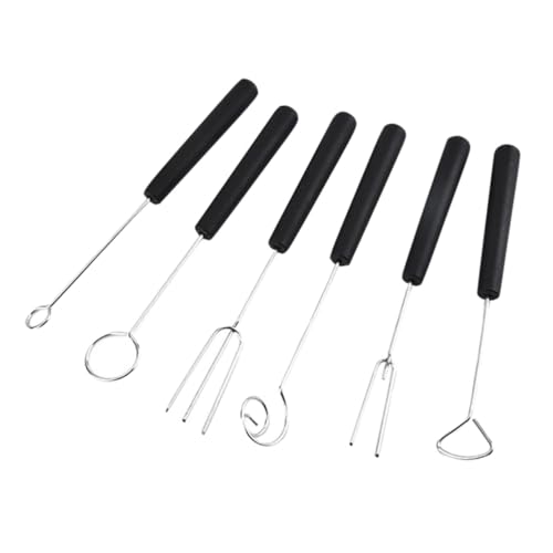 Gatuida Teiliges Edelstahl Candy Dipping Tool Wiederverwendbare Schokoladengabeln für Fondue Party desserts Praktische und Langlebige Pralinen deko gabeln von Gatuida