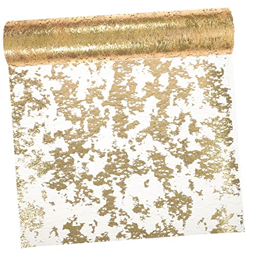 Gatuida Tischläufer Mesh Hochzeit Modern Glitzer Mesh Tischläufer Mittelstücke Kernstück Weihnachtsdeko Blumenpapier Tischdekorationen Für Wohnzimmer Glitzer Tischläufer Golden Polyester von Gatuida