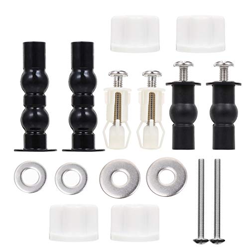 Gatuida Toilettensitz Ersatzset Edelstahl Expansionsschrauben Nylon Muttern Langlebig Passend für Standard Wc Sitze Einfache Montage Rutschfest von Gatuida