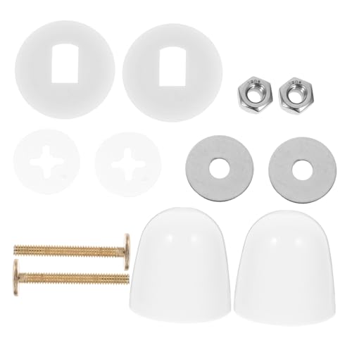 Gatuida Toilettensitz Schrauben Set Ersatzteile mit Rostfreien Edelstahlmuttern Abdeckungen Kompatibel Langlebig und Dekorativ Perfekter Ersatz für Wc befestigung von Gatuida