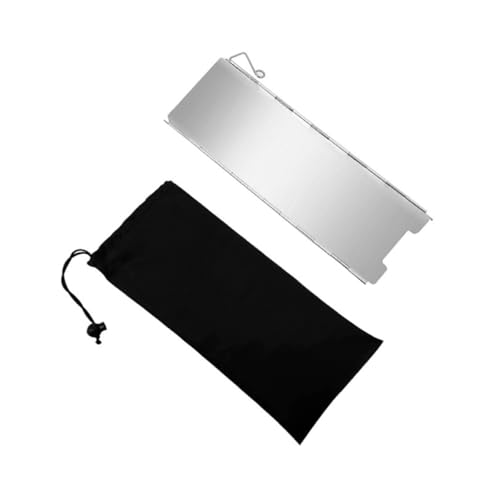 Gatuida Tragbarer Faltbarer Camping Windschutz aus Langlebiger Aluminiumlegierung mit Edelstahl Erdspieß Hitzebeständig und Korrosionsresistent für Outdoor Gaskocher und Zeltofen von Gatuida