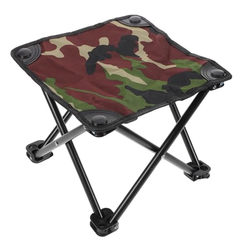 Gatuida Tragbarer Faltbarer Mini Klapphocker Camouflage Muster Stabiler Campingstuhl Klein Leicht für Angeln Wandern Gartenarbeit Strand Outdoor Sitz von Gatuida