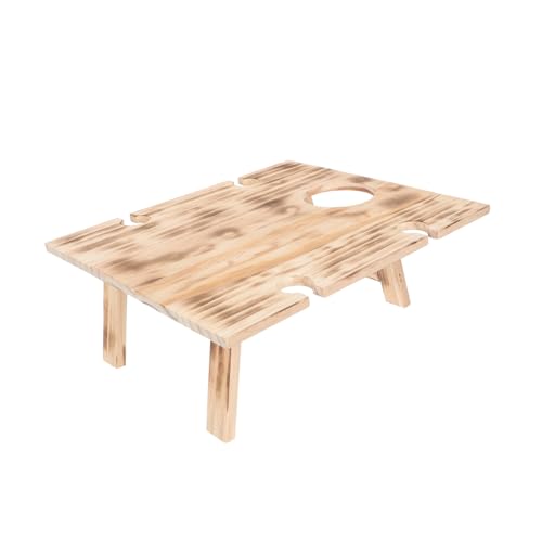 Gatuida Tragbarer Holz Klapptisch Outdoor Picknicktisch Multifunktionaler Campingtisch Kompakt Leicht Zu Reinigen Für Camping Grillen Strand und Garten von Gatuida