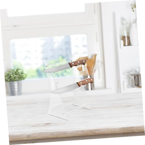 Gatuida Transparenter Acryl Messerhalter Küchenmesser Ständer Küchenarbeitsplatte Aufbewahrung Messer Organizer Praktisch Robust Einfach zu Reinigen Gatuida Transparenter Acryl Messerhalter Küchenmesser Ständer Küchenarbeitsplatte Aufbewahrung Messer Organizer Praktisch Robust Einfach zu Reinigen von Gatuida