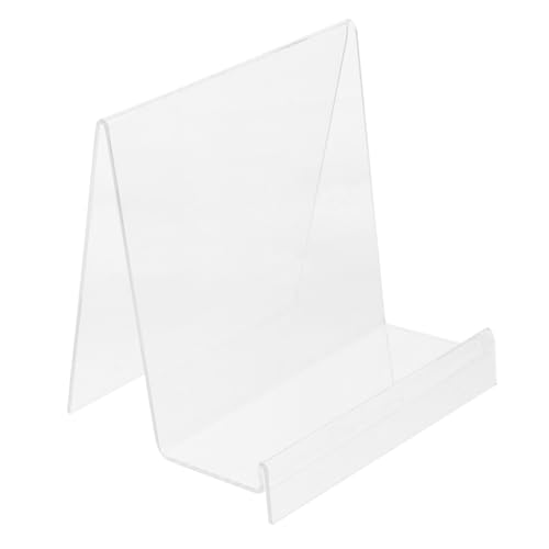 Gatuida Transparenter Buchhalter Display Stand mit Breiter Ablage Vielseitiger Leseständer für Bücher Magazine und Bilder Robustes Regal für Büro Zuhause und Bibliothek von Gatuida