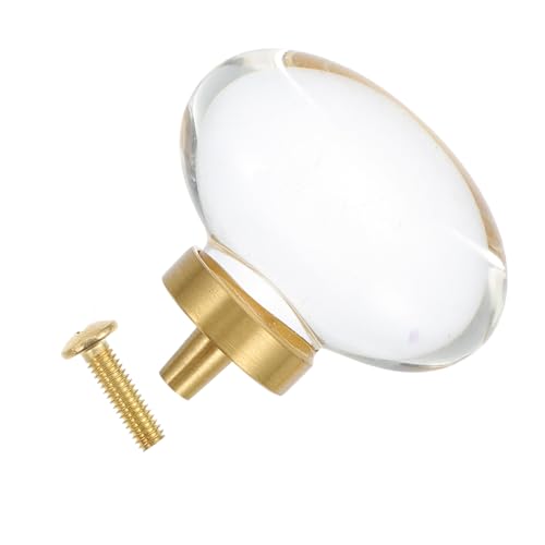 Gatuida Transparenter Glas Möbelgriff Einzelnes Türgriff Moderner Schrankknauf für Kleiderschrank Kommode Wohnzimmer Dekoration von Gatuida