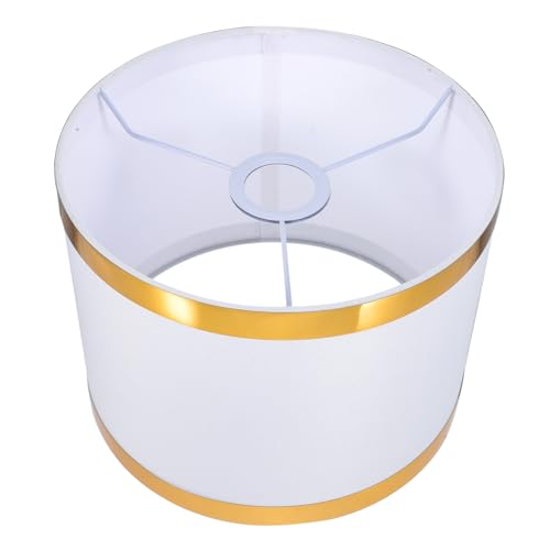 Gatuida Trommel Lampenschirm aus Leinen Stoff Einfach Montage Lampenschirm Ersatz für Tischlampe und Stehlampe X Höhe Weiß Vielseitig für Wohnzimmer Schlafzimmer Küche Badezimmer von Gatuida