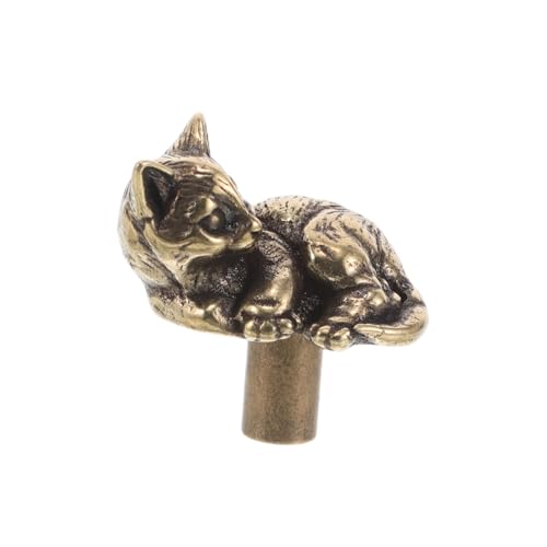 Gatuida 1stücke Katzenförmige Vintage Messing Türknöpfe Für Schränke Und Goldene Griffe Mit Charmantem Design Dekorative Hardware Für Küche Und Bad Antik-Finish von Gatuida