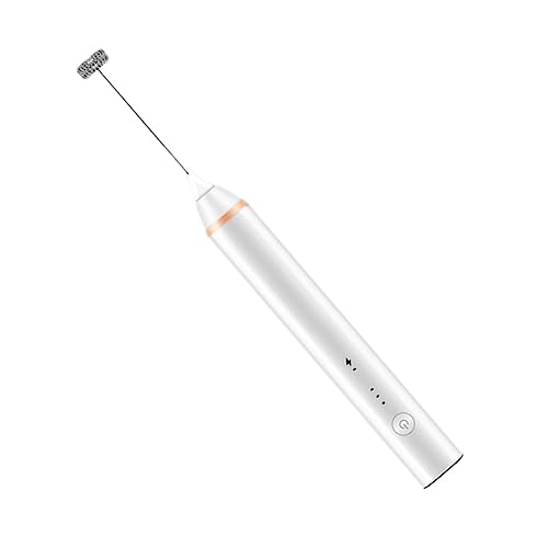 Gatuida USB Milchaufschäumer Eiermixer Elektrischer Handmixer mit Geschwindigkeitsstufen Küchengerät für Zuhause Weiß von Gatuida